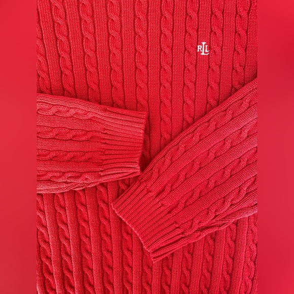 Lauren Ralph Lauren Crewneck Cable Knit 100% Cotton
Womens Jumper Sweater Sz XL - Picture 8 of 11